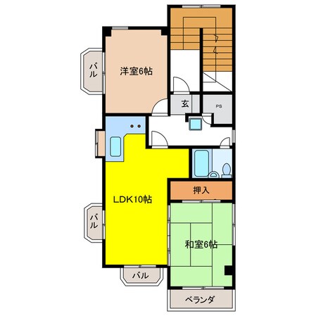 メゾン沖ノ橋の物件間取画像